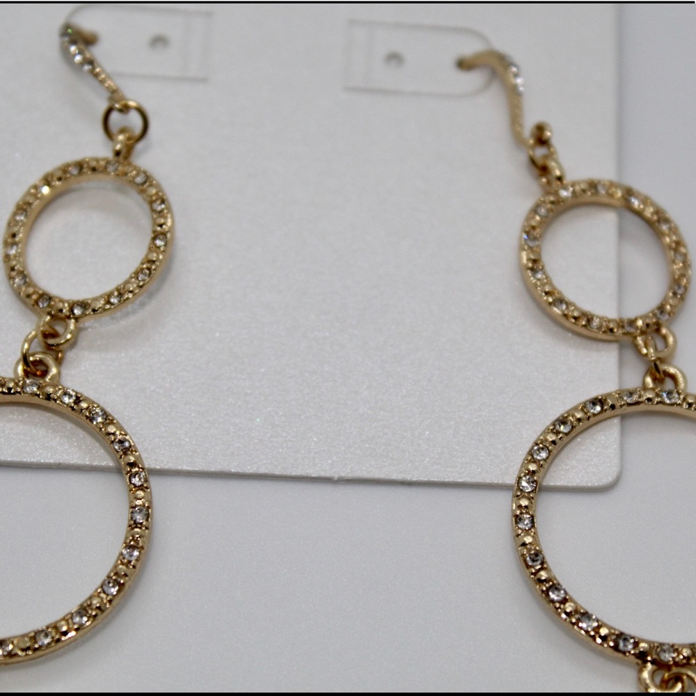 Target faux gold diamond hoop earrings